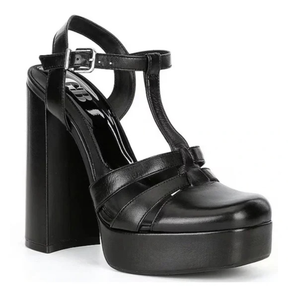 Gianni Bini Shoes - NEW GB Mem-Ories T-Strap Platform Pumps in Black